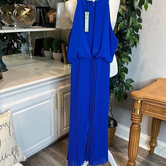 🆕NWT Sam Edelman Royal Blue, Pleated Maxi Skirt, S - Picture 4 of 13